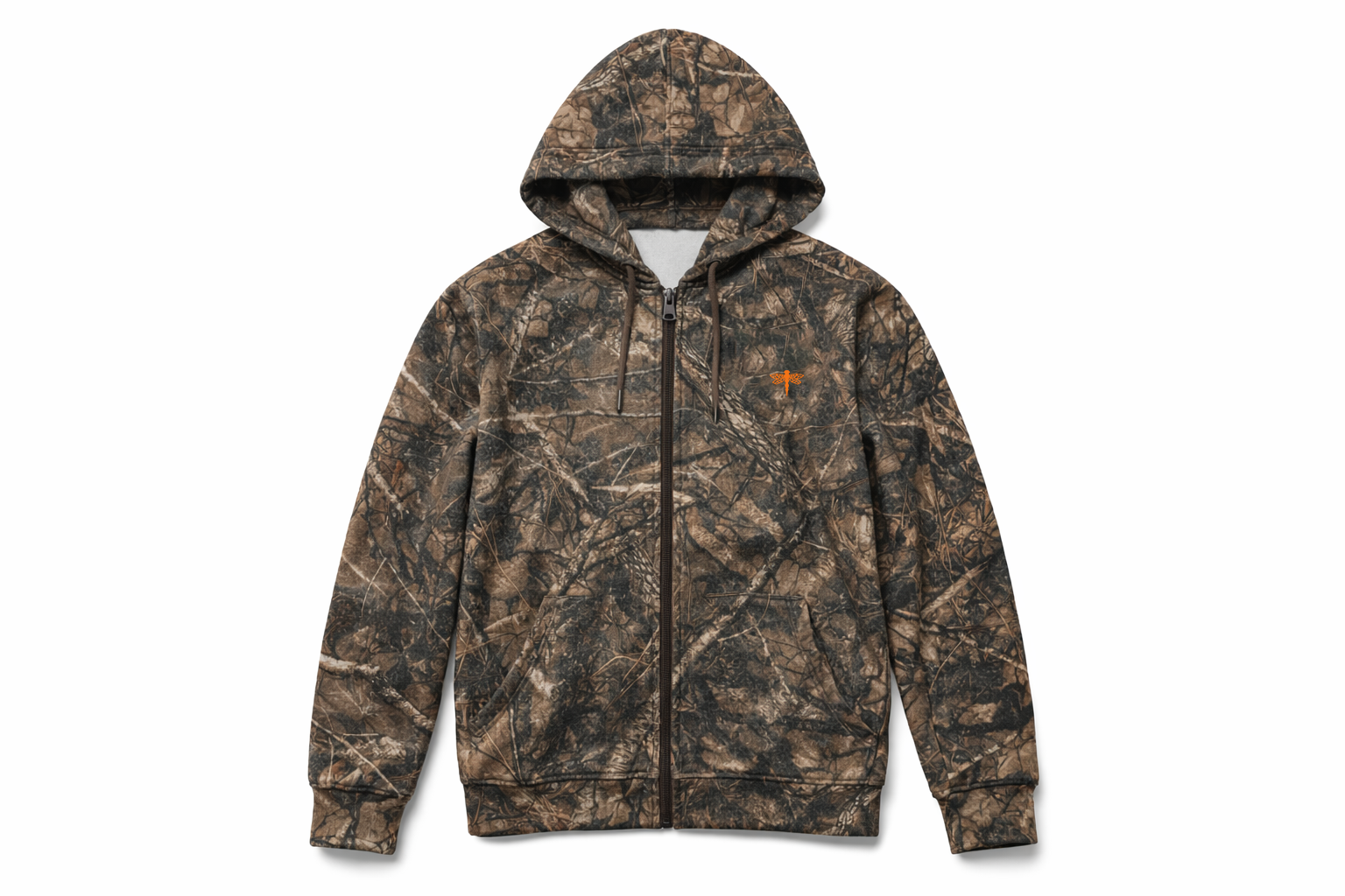 Old English Woodland Camo Zip-Up Hoodie