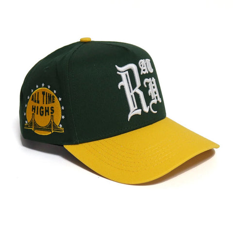 RATH Old English Snapback (Green & Gold)