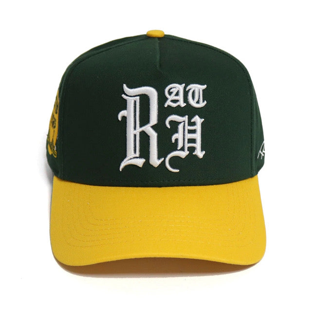 RATH Old English Snapback (Green & Gold)