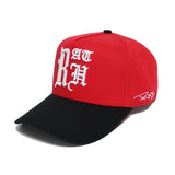 Old English Snapback (Red & Black)