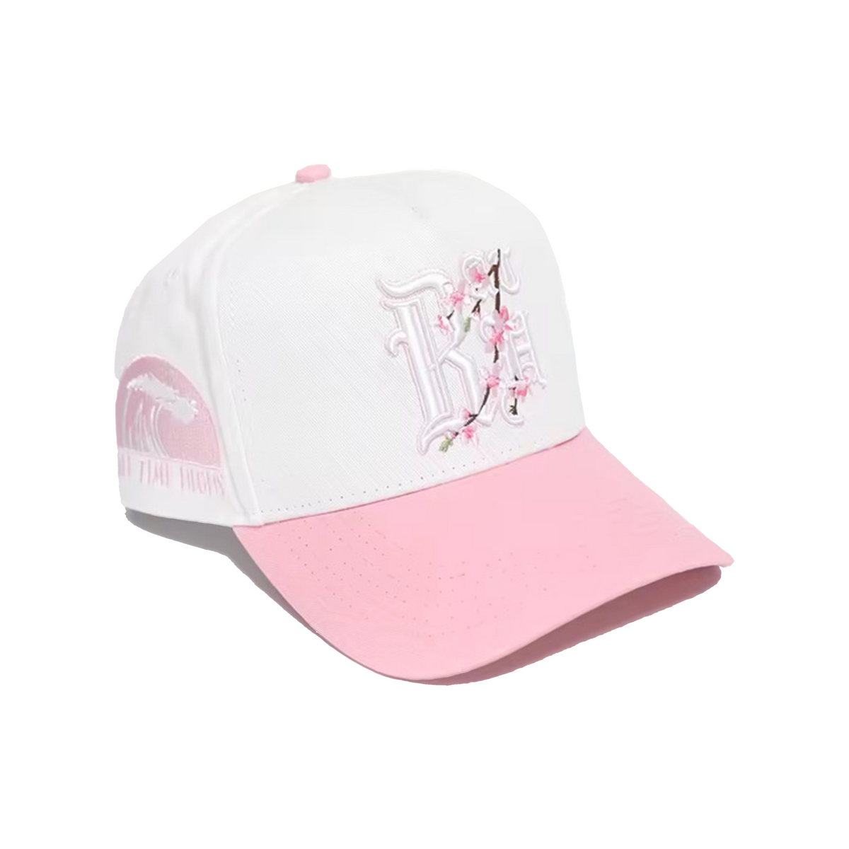 Old English Snapback (Pink Cherry Blossom)