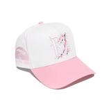 Old English Snapback (Pink Cherry Blossom)
